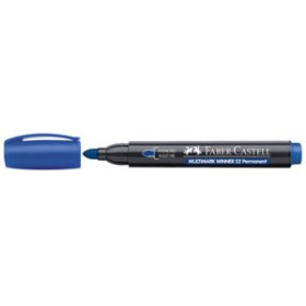 Marcadores permanentes MARCADOR PERMANENTE FABER-CASTELL C/CLIP CONICO AZUL