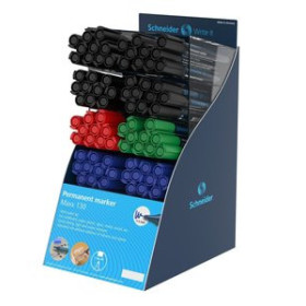 Marcadores permanentes MARCADOR PERMANENTE SCHNEIDER MAXX 130 CONICO SURTIDO EXPOSITOR de 130
