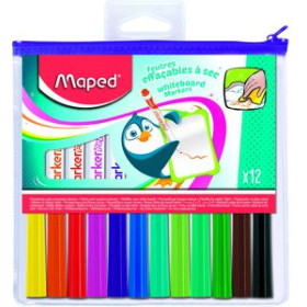 Marcadores de pizarra y flipchart MARCADOR PIZARRA MAPED MARKER PEPS FUN COLOR ESTUCHE DE 12