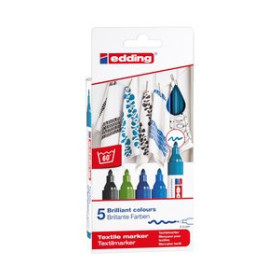Marcadores textiles MARCADOR TEXTIL EDDING 4500 CAJA de 5 (col. frios)