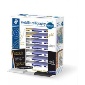 Marcadores de tinta opaca no permanente MARCADOR T.OPACA NO PERM. STAEDTLER 8325 METALICO EXPOSITOR de 70