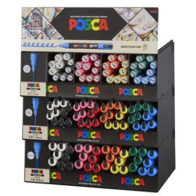 Marcadores de tinta opaca no permanente MARCADOR T.OPACA NO PERM. UNI POSCA EXPOSITOR de 112 SURTIDOS