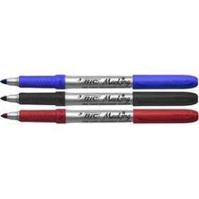 Marcadores de tinta opaca permanente MARCADOR T.OPACA PERM. BIC MARKING COLOR COLORES METALICOS CAJA DE 12