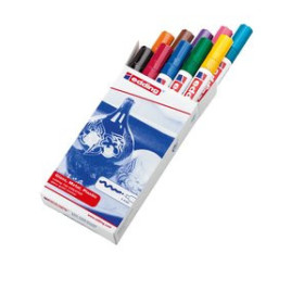 Marcadores de tinta opaca permanente MARCADOR T.OPACA PERM. EDDING  750 CONICO SURTIDOS CAJA DE 10