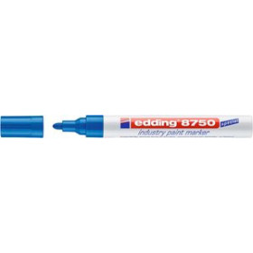 Marcadores de tinta opaca permanente MARCADOR T.OPACA PERM. EDDING 8750 INDUSTRIAL CONICO AZUL