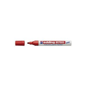 Marcadores de tinta opaca permanente MARCADOR T.OPACA PERM. EDDING 8750 INDUSTRIAL CONICO ROJO