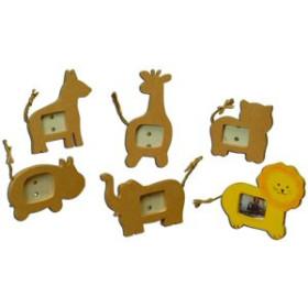Pinceles y accesorios de pintura MARCOS DE FOTOS NIEFENVER MADERA CON FORMAS DE ANIMALES BOLSA 6 UD