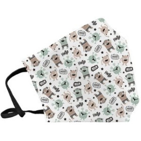 Protección MASCARILLA DE PROTECCION REUTILIZABLE FULI PEQUEÑA TALLA S MONSTERS MENTA/ROSA PALIDO