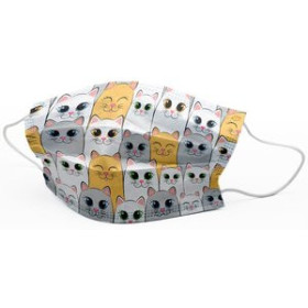 Protección MASCARILLA QUIRURGICA IIR 3 CAPAS DESECHABLE FIRST PROTEC INFANTIL GATOS 1 PAQUETE de 10
