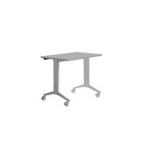 Mesas de despacho y de trabajo MESA ROCADA METAL 120x60 ESTRUCTURA ALUMINIO TABLERO ABATIBLE GRIS