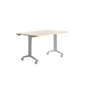 Mesas de despacho y de trabajo MESA ROCADA METAL 140x80 ESTRUCTURA ALUMINIO TABLERO ABATIBLE HAYA