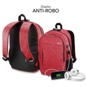 Transporte de equipos MOCHILA SUBBLIM URBAN LOCK BACKPACK 16" ROJO