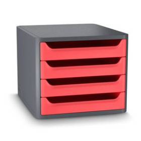 Módulos MODULO CEP 1400F FIRST 4 CAJONES GRIS/ROJO AMAPOLA