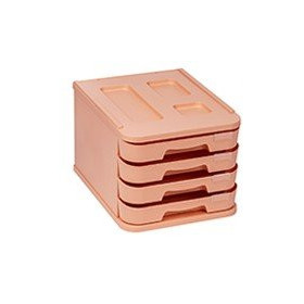 Módulos MODULO FAIBO 4 CAJONES NARANJA PASTEL