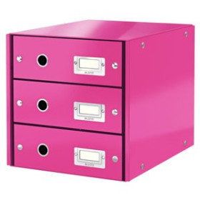 Módulos MODULO 3 CAJONES LEITZ CLICK&STORE PLEGABLE FUCSIA