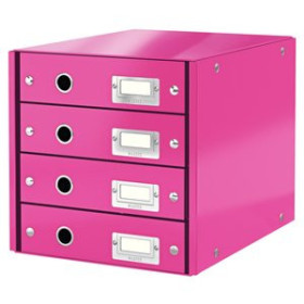 Módulos MODULO 4 CAJONES LEITZ CLICK&STORE PLEGABLE FUCSIA