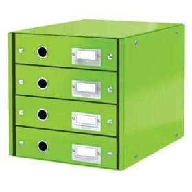 Módulos MODULO 4 CAJONES LEITZ CLICK&STORE PLEGABLE VERDE
