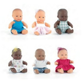 Juegos educativos MUÑECOS MINILAND MF&M 21cm SET de 6 (+10 meses)