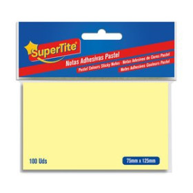 Notas adhesivas reposicionables NOTAS ADHESIVAS SUPERTITE 75x125 100 uds