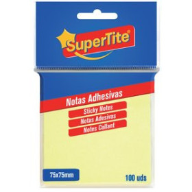 Notas adhesivas reposicionables NOTAS ADHESIVAS SUPERTITE 76x76 100 uds