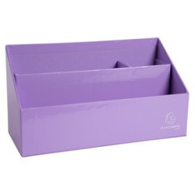 Organizadores sobremesa ORGANIZADOR EXACOMPTA AQUAREL  CARTON FORRADO 3 COMPARTIMENTOS MALVA