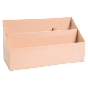Organizadores sobremesa ORGANIZADOR SOBREMESA EXACOMPTA AQUAREL  CARTON FORRADO 3 COMPARTIMENTOS CORAL