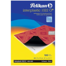 Papel carbón PAPEL CARBON PELIKAN INTERPLASTIC 1022G A4 caja de 100 NEGRO (404400)