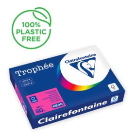 Papel multifunción color PAPEL de COLOR A4 CLAIREFONTAINE TROPHEE 80g 500h FLUO ROSA