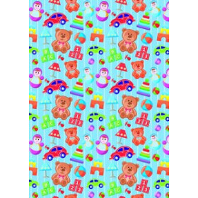 Papel de regalo en bobina PAPEL de REGALO BOBINA BASIKA 31 cm x 80 m (2 Kg aprox.) INFANTIL (IN2302-B 31 CM)