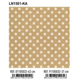 Papel de regalo en bobina PAPEL de REGALO BOBINA BASIKA 31 cm x 80 m (2 Kg aprox.) LUNARES (LN1501-KA 31 CM)