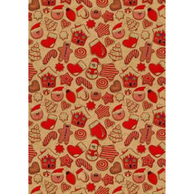 Papel de regalo en bobina PAPEL de REGALO BOBINA BASIKA 31 cm x 80 m (2 Kg aprox.) NAVIDAD (NV2102-KE 31 CM)