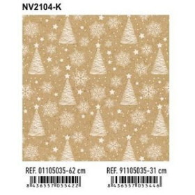 Papel de regalo en bobina PAPEL de REGALO BOBINA BASIKA 31 cm x 80 m (2 Kg aprox.) NAVIDAD (NV2104-K 31 CM)