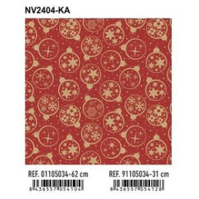 Papel de regalo en bobina PAPEL de REGALO BOBINA BASIKA 31 cm x 80 m (2 Kg aprox.) NAVIDAD (NV2404-KA 31 CM)