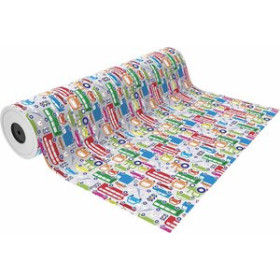 Papel de regalo en bobina PAPEL de REGALO BOBINA BASIKA 62 cm x 80 m (4 Kg aprox.) INFANTIL (IN1504-A 62 CM)