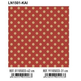 Papel de regalo en bobina PAPEL de REGALO BOBINA BASIKA 62 cm x 80 m (4 Kg aprox.) LUNARES (LN1501-KAI 62 CM)