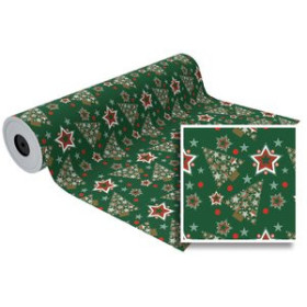 Papel de regalo en bobina PAPEL de REGALO BOBINA BASIKA 62 cm x 80 m (4 Kg aprox.) NAVIDAD (NV1906-E 62 CM)