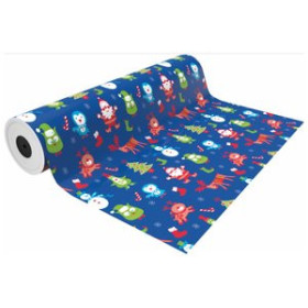 Papel de regalo en bobina PAPEL de REGALO BOBINA BASIKA 62 cm x 80 m (4 Kg aprox.) NAVIDAD (NV2003-D 62 CM)