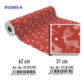 Papel de regalo en bobina PAPEL de REGALO BOBINA BASIKA 62 cm x 80 m (4 Kg aprox.) NAVIDAD (NV2405-A 62 CM)
