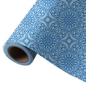 Papel de regalo en bobina PAPEL de REGALO BOBINA WONDER WRAPPER CAÑA DE AZUCAR  62 cm x 85 m (4 Kg aprox.) TODO AÑO MANDALA AZUL