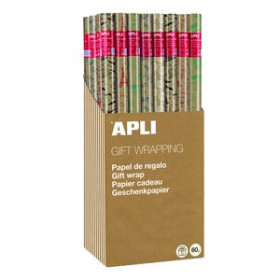 Papel de regalo en rollo PAPEL de REGALO ROLLO APLI 0