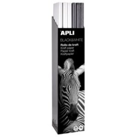 Papel de regalo en rollo PAPEL de REGALO ROLLO APLI 1x3 m (CAJA de 30) BLACK&WHITE