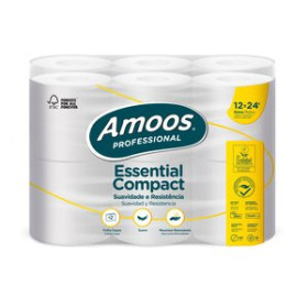 Celulosas PAPEL HIGIENICO AMOOS PROFESSIONAL ESSENTIAL COMPACT 2 CAPAS 291 SERVICIOS 35 METROS BLANCO