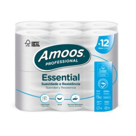 Celulosas PAPEL HIGIENICO AMOOS PROFESSIONAL ESSENTIAL 2 CAPAS 134 SERVICIOS 16 METROS BLANCO