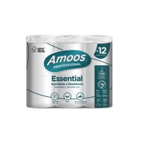 Celulosas PAPEL HIGIENICO AMOOS PROFESSIONAL ESSENTIAL 2 CAPAS 200 SERVICIOS 24 METROS BLANCO