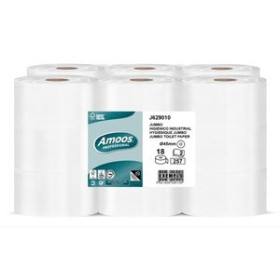 Celulosas PAPEL HIGIENICO AMOOS PROFESSIONAL JUMBO 2 CAPAS 257 SERVICIOS 90 METROS BLANCO