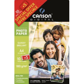 Papel inkjet PAPEL INKJET CANSON FOTO EVERYDAY A4 200g 15h GLOSSY