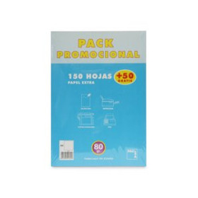 Papel liso PAPEL PACSA A4 200h (150+50) 80g LISO
