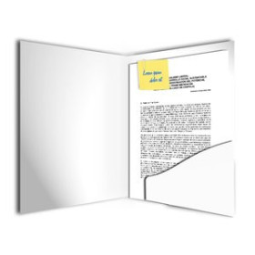 Papel inkjet transfer y especial PAPEL YOSAN CARTULINA GRAFICA 300gr BOLSILLO AUTOMONTABLE PARA CARPETAS