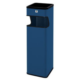 Ceniceros PAPELERA CENICERO CILINDRO METALICA CUADRADA B-33 AZUL