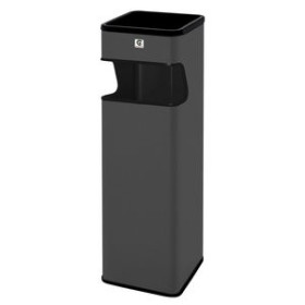 Ceniceros PAPELERA CENICERO CILINDRO METALICA CUADRADA B-33 GRAFITO